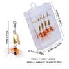 Fishing Spinners 4pcs Hard Metal Spinnerbaits Lures Kit for Bass Trout Walley with A Tackle Box
