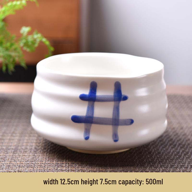 Японский чайный сервиз матча: Керамическая чаша, подставка для часена и инструменты в стиле эпохи Сун