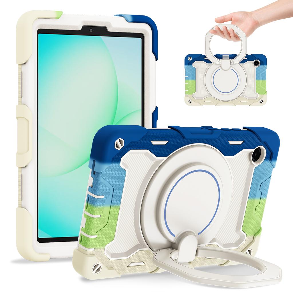 For Samsung Galaxy Tab A11 Case with Kickstand PC + Silicone Shockproof Rugged Tablet Cover