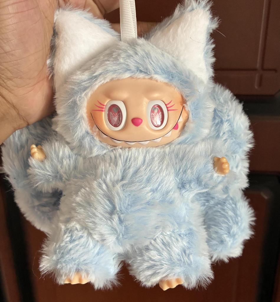 Кастомная кукла Labubu ZIMOMO: Маленький Вождь Розовый Ангел-Бабочка Подарок