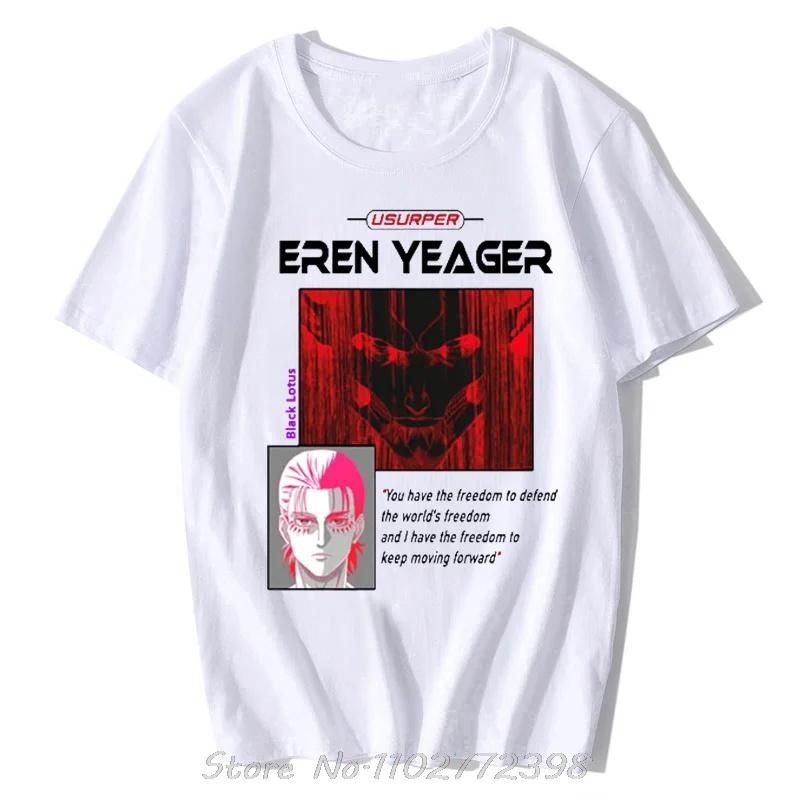 Футболка с принтом в стиле японского аниме «Атака титанов» унисекс, модная повседневная футболка с круглым вырезом и коротким рукавом большого размера унисекс