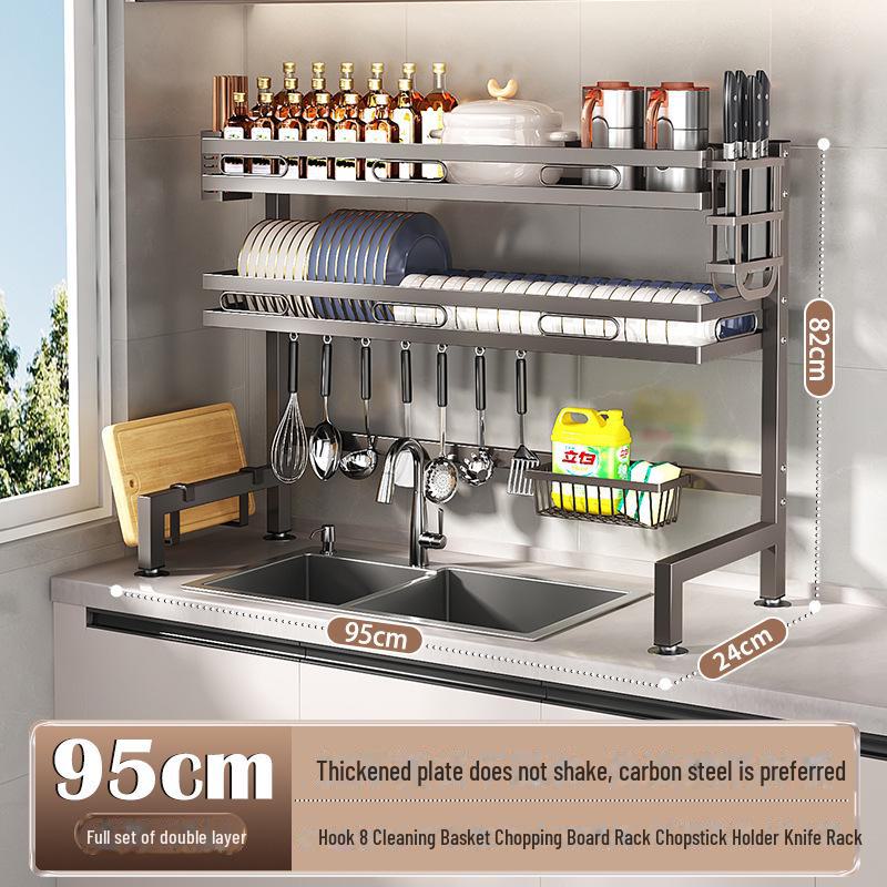 Многофункциональная кухонная мойка для хранения посуды и слива