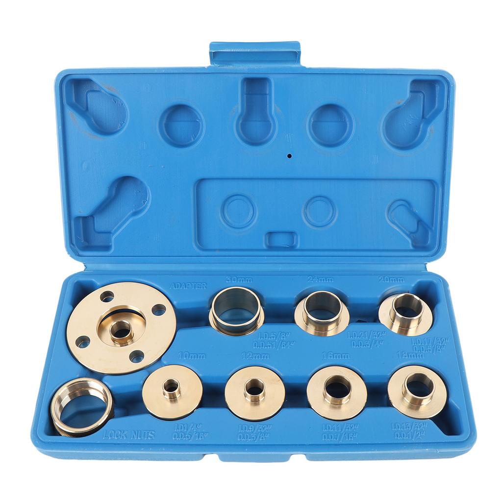 11 Piece Router Guide Kit Brass Efficient Long Lasting Router Template Guide for Woodworking