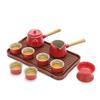 Jiakangming Red Ceramic Travel Tea Set