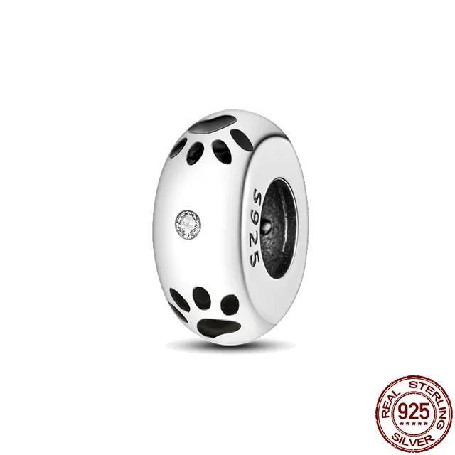 925 Sterling Silver Classic Flowers Love Beads Fit Bracelet Beads Pendant Colorful Women Jewelry DIY Gift 2024