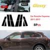 8Pcs8Pcs Car Window Pillar Posts Door Trim Stickers for Porsche Cayenne 92A Chassis E2 2011-2017