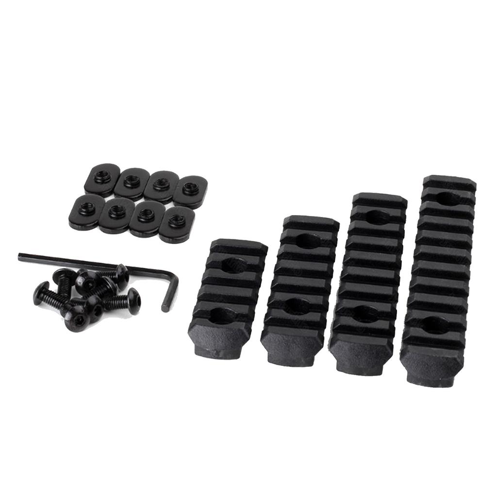 4Pcs Guide Rail Strip Modified Decoration Accessories Wood Guard Component 20mm Black