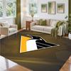 Pittsburgh Penguins Design Crystal Velvet Rug Soft Decorative Mat for Bedroom Entrance