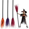 Children's Performance Halloween  Decorative Party Prop Witch Broom Flying Broomsti Witch Accessory