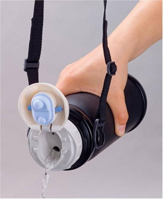 Термос с вакуумной изоляцией, черный металлик MBK, 2-х местный, 0,8 л/0,82 л FEG-800W