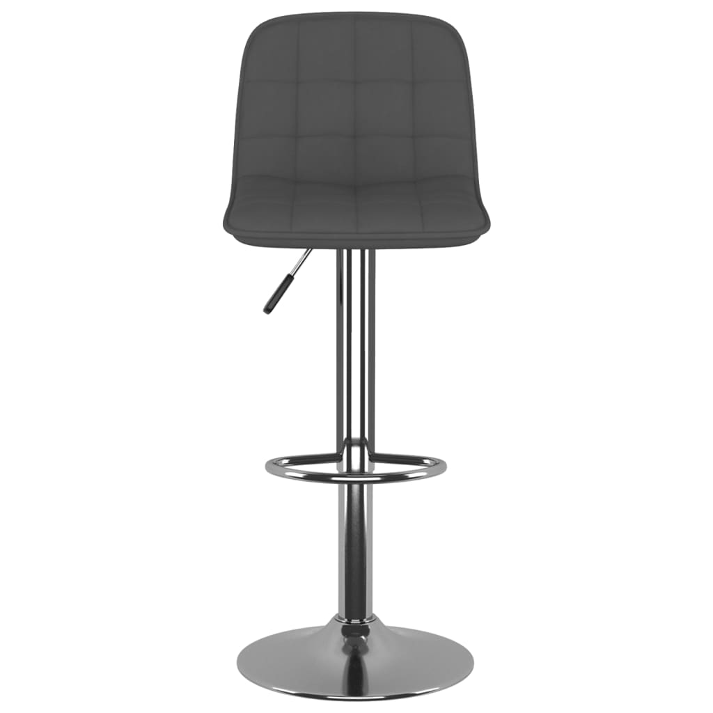 Bar Stool 2 pcs Dark Grey Fabric