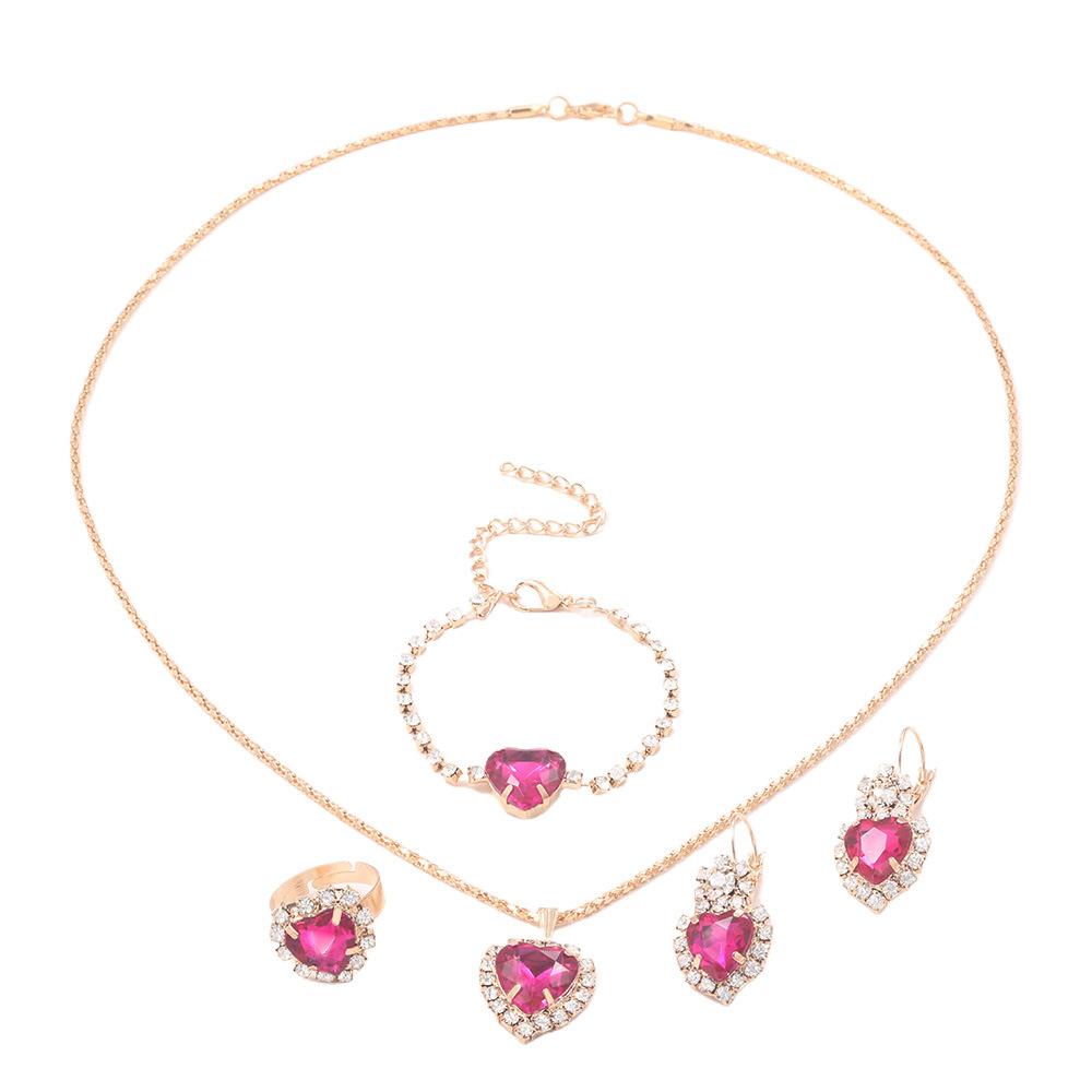 3 шт./компл. Женское винтажное колье с подвеской из стразов, серьги, ювелирные изделия