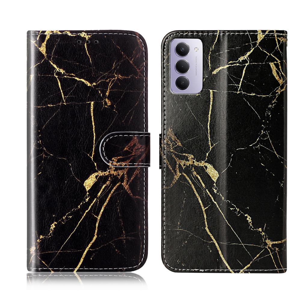 Для Xiaomi Redmi 15 4G (США) (171 мм)/Xiaomi Redmi 15 5G (США) (171 мм) Подставка Чехол Мраморный Расписной Фолио Флип Кожаный Кошелек Чехол для Телефона