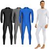 Mens One Piece Mock Neck Long Sleeve Solid Color Bodysuit