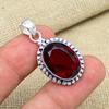 Red Garnet Gemstone 925 Solid Sterling Silver Handmade Antique Jewelry Gift For Mother Pendant