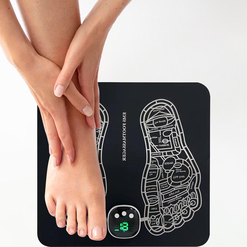 Массажный коврик для ног Улучшает кровообращение Портативный инструмент для массажа ног Электрическая стимуляция мышц Массажный коврик для невропатии