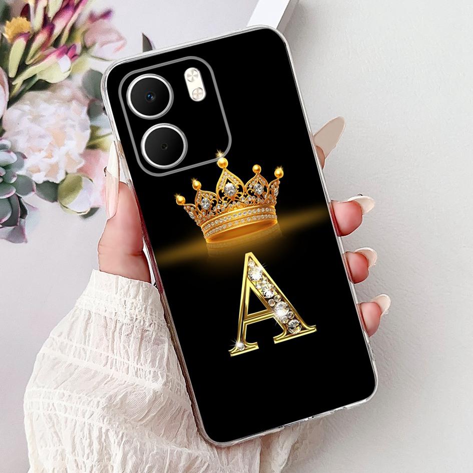 Для OPPO A5x 4G Чехол CPH2725 Обложка Роскошные Буквы Короны Мягкий Силикон Прозрачные Чехлы для Телефона Для OPPO A5x Coque A 5x 2025 Funda