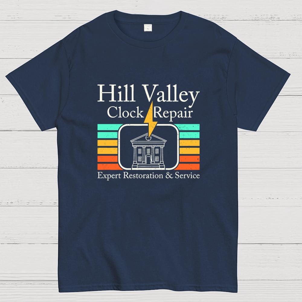 Hill Valley Clock Repair Cotton Casual Cool Loose T-Shirt