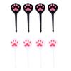 8Pcs Animal Cat Paw Fruit Fork Mini Cartoon Children Snack Cake Dessert Pick Toothpick Bento Lunches Party Decoration