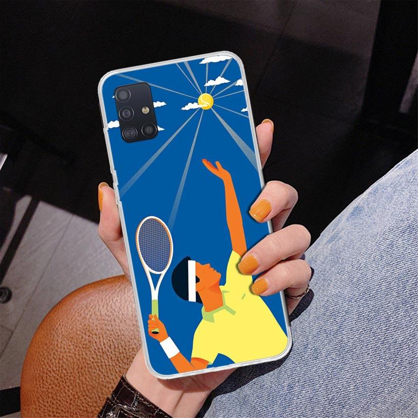 Tennis Sport Phone Case For Samsung Galaxy A52 A32 A22 A12 A51 A31 A50S A30S A20S A10S Note 20 Ultra 10 Plus S10 A72 A71 Galaxy
