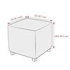 Elastic Square Stool Cover Solid Color Footstool Case Durable Pouf Stool Cover  Living Room