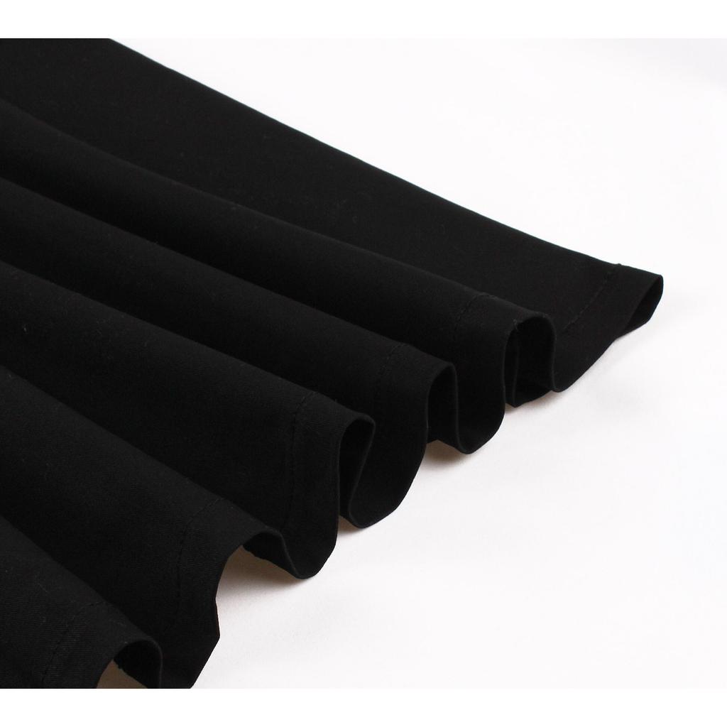 GMXIA Стиль Хепберн, вырез под горло, черная талия, рукава-семь точек, винтажное элегантное женское платье-халат, хлопок