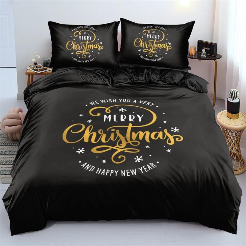 3D Merry Christmas White Bedding Collections Xmas DuvetQuilt Cover Collection Polyester Comforter Cover King Queen Full Twin Red Bow Beige