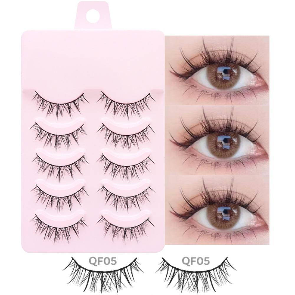 5 Pairs Manga Lashes Anime Cosplay 3D False Eyelashes Segmented False Eyelashes  Party Supplies
