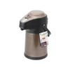 Pearl Metal Air Pot, 2.5L, Stainless Steel, Insulated, Tabletop, Wide Mouth, Upward-Looking Design, Dark Brown, Eco-Friendly, Smiley Face, HB-6763