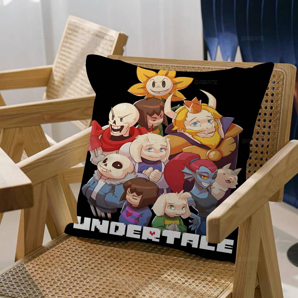 Аниме Игра Undertale Наволочки Мультяшные Декоративные для Дивана Домашние Двусторонние Короткий Плюш Милая Наволочка