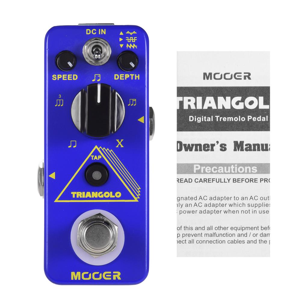 Цифровая педаль тремоло Mooer Triangolo, педаль эффектов для электрогитары, серия True Bypass Micro Compact