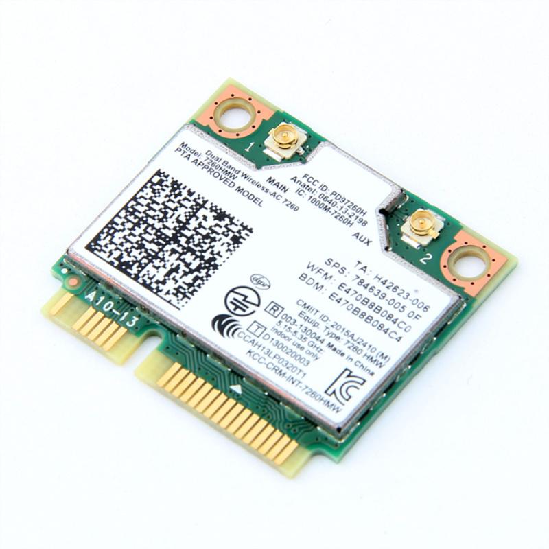 Dual Band Wireless Card 7260 7260ac 7260HMW ac7260 Mini PCI-E 2.4G/5Ghz Wlan Bluetooth 4.0 802.11ac/a/b/g/n wifi card 3