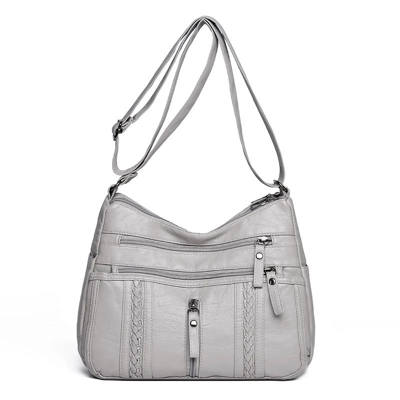 Ретро однотонная сумка из искусственной кожи на плечо, подмышки, женские модные сумки, повседневные кошельки-бродяги и сумки, женские сумки