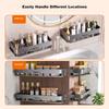 Yweel Bathroom Storage Rack, Space Aluminum No-Drilling Toilet Washbasin Kitchen Storage Wall-Mounted Bathroom Shelf