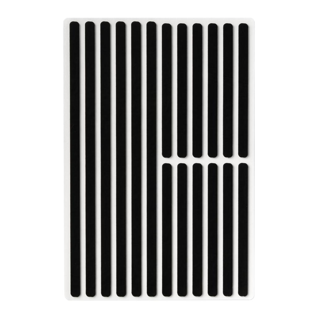 GRIPLUS and Strong Postcard Black Ultra-Thin Anti-Slip Sticker, Slim, Size, 1,
