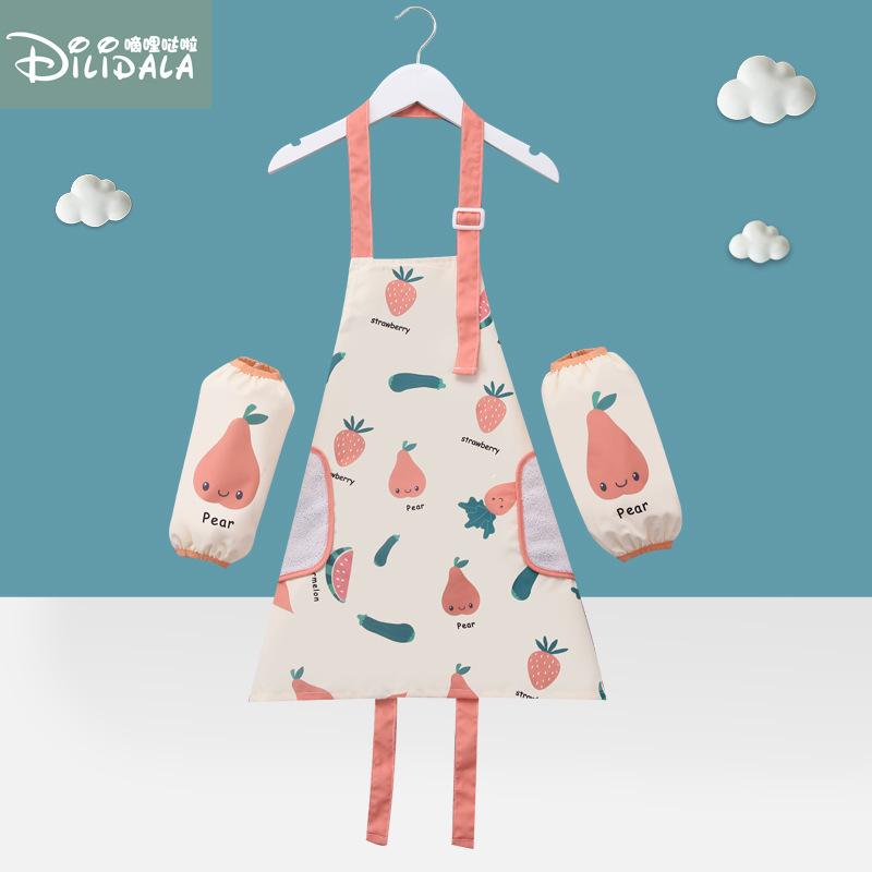 2025 Детский фартук с рукавами, водонепроницаемый художественный халат, фартук для рисования для мальчиков и девочек, вытирать руки, специальный фартук для рисования