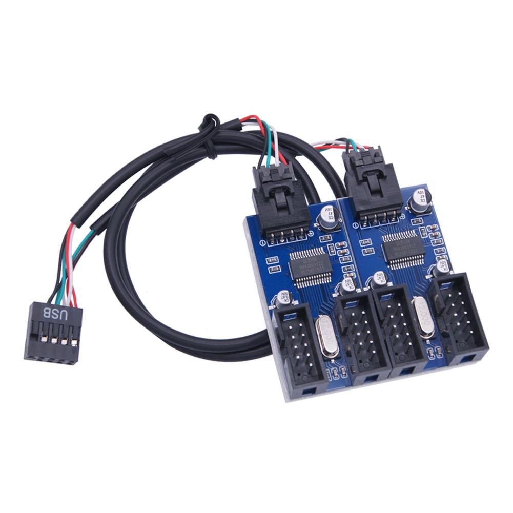 9Pin USB Splitter Professional Motherboard 9Pin USB HUB 1 to 2/4 Female Port Splitter USB Extension Connector
