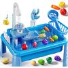 Игровой столик с раковиной для детей, игрушка для игры с водой, уличная кухня с проточной водой, игры с рыбалкой, столик для игр с водой для малышей, пляжные и уличные игрушки