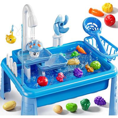 Игрушка-раковина для игры с водой на столе для детей, уличная кухня с проточной водой, игры в рыбалку, водный стол для малышей, пляжные игрушки для улицы