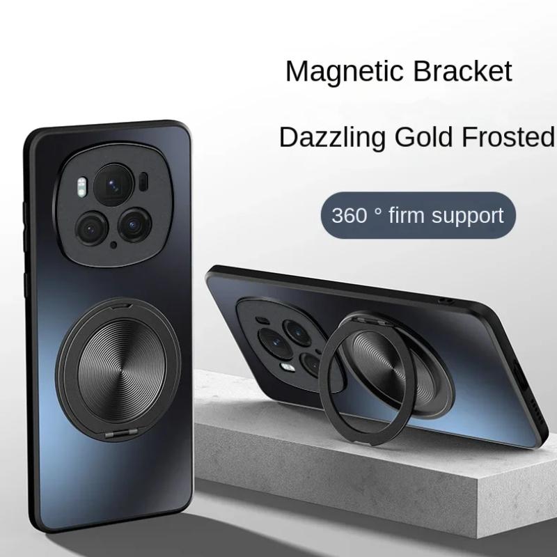 Для Magsafe Matte Hard Case для Huawei Honor Magic 7 Pro Magic7 Магнитный держатель кольца Задний чехол для Honor Magic 7 6 5 4 3 Pro Беспроводная зарядка Shell