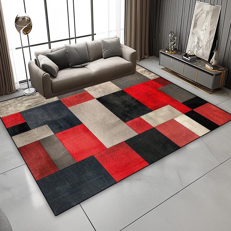 Nordic Abstract Art Luxury Carpets Living Room Geometric Home Decoration Washable Soft Rugs Sofa Area Bedroom Non Slip Floor Mat