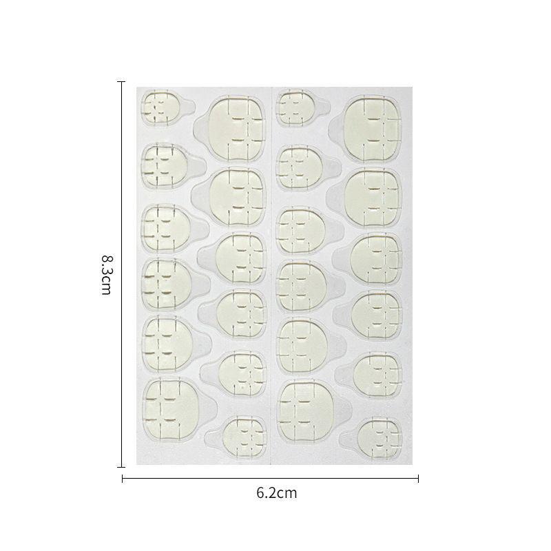 "High Viscosity Double-Sided Jelly Glue Nail Stickers – Durable, Removable, and Perfect for Holiday Wear"