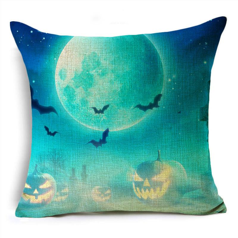 Хэллоуин Happy Тыква Фонарь Луна Кладбище Печати Чехлы для подушек Главная Гостиная Диван Украшение Наволочка