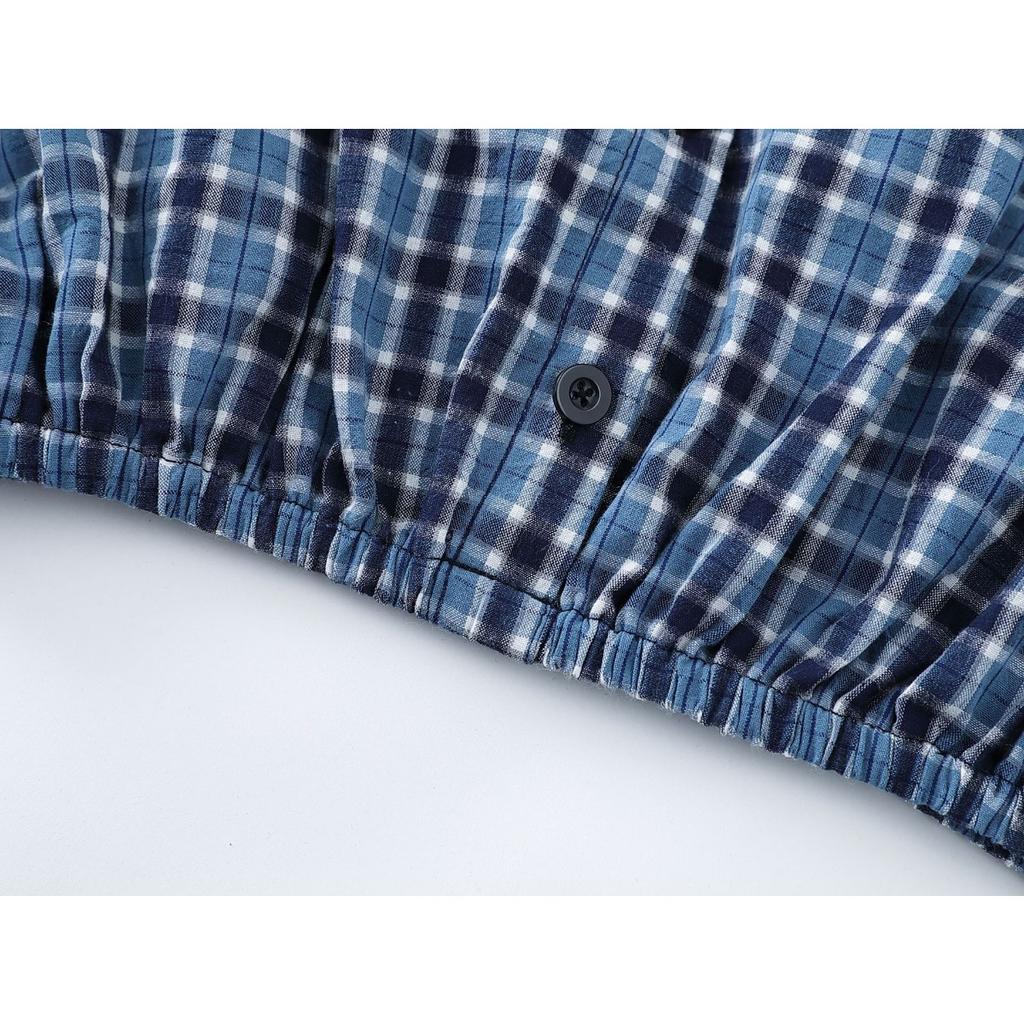 VAYLA Новая американская винтажная рубашка для горячей девушки Женская повседневная приталенная рубашка с длинным рукавом и воротником Ирт Универсальная клетчатая рубашка