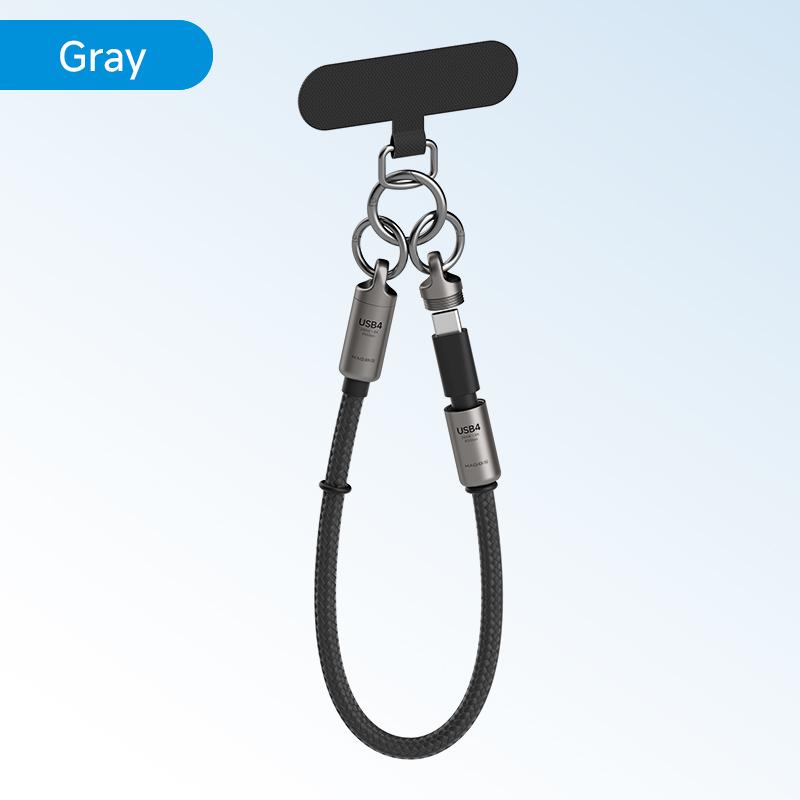 Hagibis Short USB4 Cable Portable Keychain C to C Cable Lanyard Type-C Cable 240W 80Gbps for Thunderbolt 4/5 iPhone 17 Pro SSD