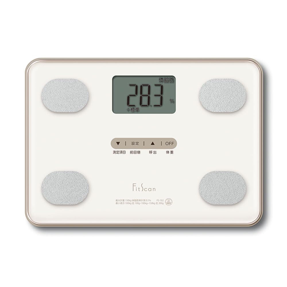Tanita Weight and Body Composition Monitor White WH Fit Scan Powers On Just by Riding FS-102