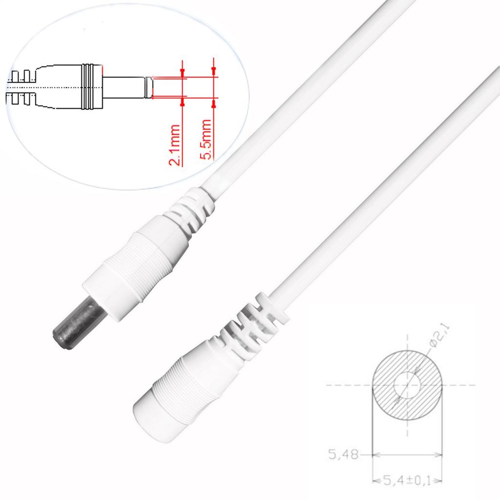 Kabenjee 2x 2m адаптер переменного тока удлинитель шнур питания постоянного тока DC штекер удлинитель для светодиодного удлинителя разъем для видеонаблюдения IP веб-сеть AHD безопасность