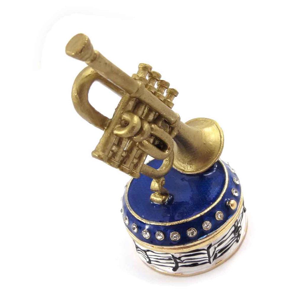 Les Trésors De Lily [J7385] - Золотисто-синяя шкатулка для драгоценностей «Труба».