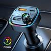 Car Bluetooth 5.3 FM Transmitter Dual USB Type-C 3.1A Fast Charger AUX Audio Adapter Car Kit with Handsfree MP3 Modulator Player