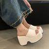 Punk Chunky Platform Mule Sandals For Women Brand New Summer Thick Heel Comfy Women Shoes Casual Slipper Big Size 42